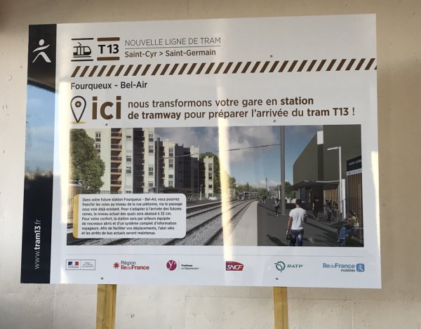 T13 : une drôle de station de tram pour Fourqueux – Bel-Air