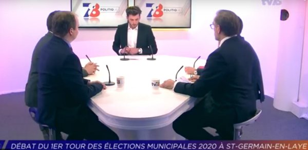 Débat sur TV78 des 4 candidats à la mairie de Saint-Germain-en-Laye